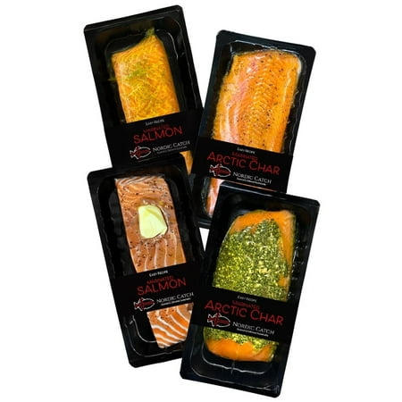 Easy OMEGA Marinated Fresh Seafood Bundle (8 servings) - Nordic Catch Never Frozen Seafood From Iceland
