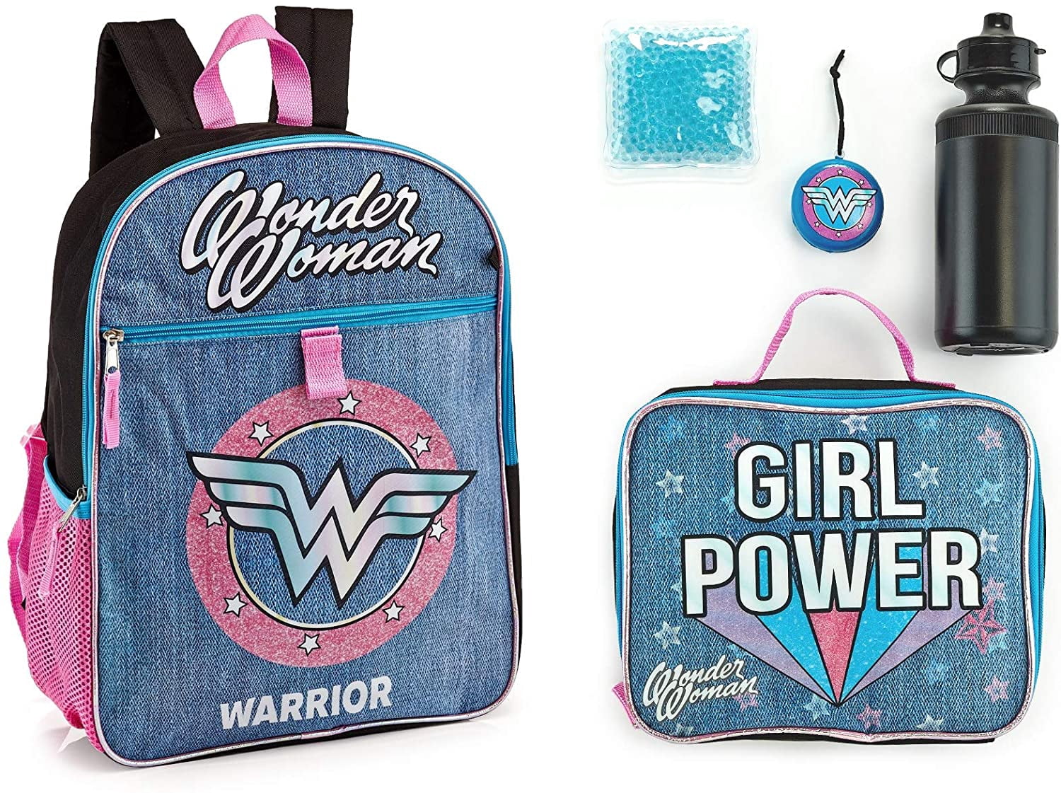 Wonder Woman Backpack Lunch Kit Water 