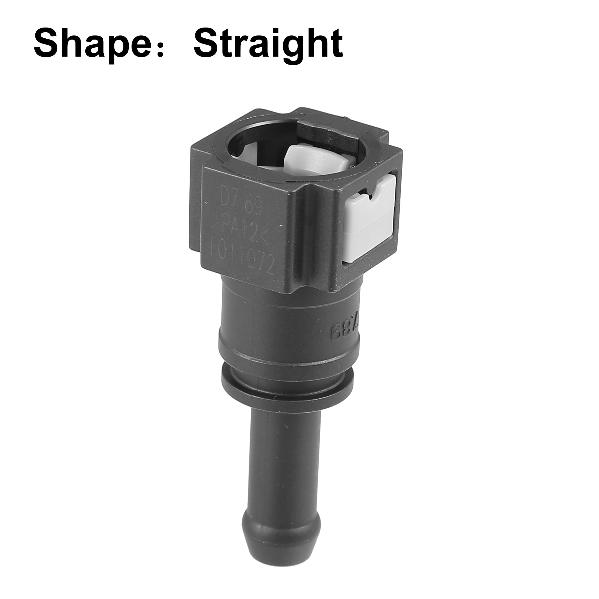 Unique Bargains 2pcs Fuel Line Quick Connect Straight Push-On Adapter