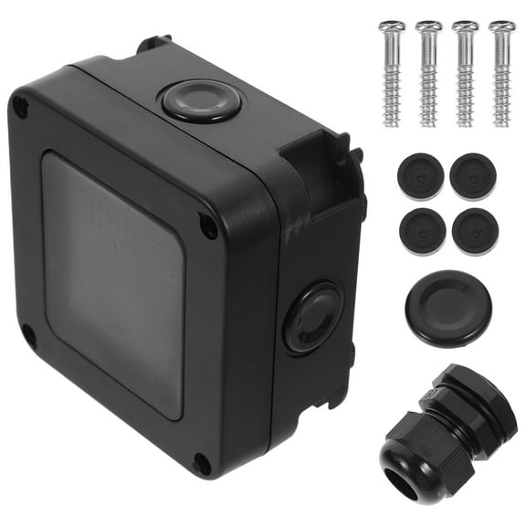 unbranded Toggle Waterproof Junction Box Outdoor Electrical Socket Box 10.8X10.8cm Black