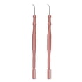 thumbnail image 1 of 2pcs Eyelash Lift Tools Stainless Steel Separator Lash Lift Tools for Ironing Combing Eyelashes Rose Gold, 1 of 5