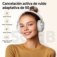 thumbnail image 2 of Audífonos De Diadema QCY H3PRO Bluetooth Inalámbricos 50dB Cancelación de Ruido Activa Blanco, 2 of 8