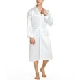 thumbnail image 1 of HBFAGFB Peignoir Homme Léger à Manches Longues Robe de Nuit Douce Pyjama Blanc Taille m, 1 of 7