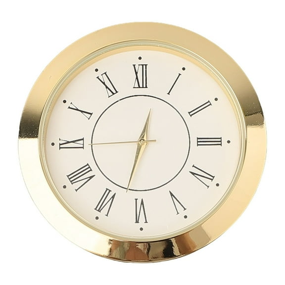 Crafting Projects Back 45Mm Quartz Movement Clock Craft Clock Insert Arabic Numerals Easy Readability Gold Tone Bezel