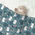 thumbnail image 2 of Pofeuu Forest Rabbit Print Puppy Blanket,Dog Blankets,Pet Blanket Cozy Cat Blankets for Indoor Cats, Fuzzy Pet Blanket for Kitten Doggy Dog Blankets-Large, 2 of 8