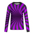 thumbnail image 3 of Men's Tees 3D Printing Funny Top Novelty Pattern Casual Long Sleeved Shirt T-Shirt Graphic Abstract Print Fashion Top Shirt Basic Fall Blouse, 3 of 3