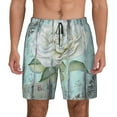 thumbnail image 3 of Uemuo Vintage Rose1 Pattern Mens Swim Trunks Quick Dry Board Shorts with Mesh Lining, Stretch Beach Shorts Quick Dry No-Chafing Board Shorts-X-Large, 3 of 9
