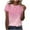 New/Pink, variant on Otvok Womens Casual Sparkling Crystal Printed Round Neck Short Sleeved Tops