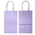 thumbnail image 2 of AZOWA Purple Gift Bags Small Lavender Kraft Paper Bags with Handles (5 x 3.1 x 8.2 in, Light Purple, 25 Pcs), 2 of 7