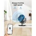 thumbnail image 7 of Dreo 16 Inch 25dB Quiet Smart Fans for Bedroom, DC Room Fan with Remote, 120°+120° Oscillating Fan, 6 Modes, 9 Speeds, 12H Timer,Works Alexa/Google/WiFi/Voice Control, Silver, Oversize (DR-HAF004S), 7 of 7