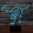 thumbnail image 4 of YSITIANNA 3D Dinosaur Night Light Touch Switch Decor Table Desk Optical Illusion Lamps 7 Color Changing Lights LED Table Lamp Xmas Home Love Birthday Children Kids Decor Toy Gift STNL#3696, 4 of 5