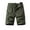 Army Green, variant on Men's Summer Casual Pocket Straight Leg Solid Color Shorts Stylish, Suitable for Seaside Entertainment, Size Chart Provided