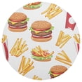 thumbnail image 3 of Ryvnso French Fries and Hamburger Round Plate Mats Dining Table Placemat Set of 4 for Holiday Decoration, 3 of 7