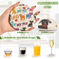 thumbnail image 3 of Haosy Set of 6 Drink Woven Coaster with Holder Heat Resistant Non-Slip Bar Coasters 4 Inches Dogs and Paw, 3 of 7
