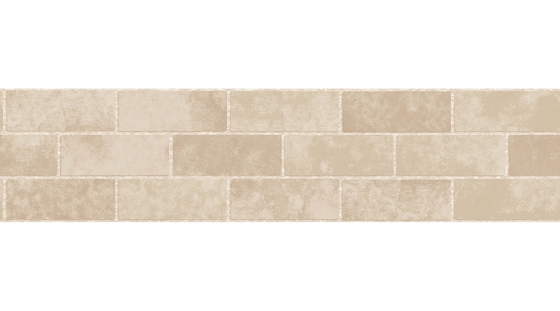 Fine Decor Cream Stone Tile Peel & Stick Border Wall Decal