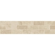 FINE DECOR WALLCOVERINGS Fine Decor Cream Stone Tile Peel and Stick Vinyl Border Wall Decal, 196-in by 5.9-in, 56.4 sq. ft.