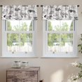 thumbnail image 2 of LALILO Kitchen Curtain Valance Desert Animals With Ethnic Rod Pocket Window Curtain 52"x 18" Set of 2, 2 of 5