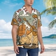 thumbnail image 3 of Fotbe Skeleton Cowboy And Guitar Camisa Hawaiana para Hombre Unisex – Camisa Casual de Verano con Botones de Manga Corta de Algodón y Lino,XX-Large, 3 of 7
