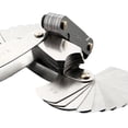 thumbnail image 2 of Riwesomey Profesional plegable 55/60 grados medidor de rosca de acero inoxidable portátil engranaje diente tornillo tuercas pernos medidor de Medidores de medidas dimensionales, 2 of 6