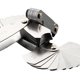 thumbnail image 5 of Speravity Medidor de rosca plegable de 55/60 grados, tornillo de diente de engranaje portátil de acero inoxidable, medidor de paso, herramienta Medidores de medidas dimensionales, 5 of 6