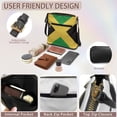 thumbnail image 6 of LedBack Jamaica Flag Print Leather Crossbody Handbag Satchel Bag with Adjustable Strap, Hobo Purse Shoulder Handbag with Multi Pockets for Travel Shopping Work, Green, 6 of 7