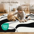 thumbnail image 4 of ODIKA 9'x12' Washable Area Rug Non-Shedding, Easy Care Bold Negative Para Habitacion Alfombras Minimalist Abstract Playful for Master Suite, California King, Under Bed, 4 of 7