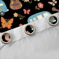 thumbnail image 4 of Erosebridal Cartoon Camping RV Blackout Curtains Set of 2 (52x84 Each) For Camper Lover,Colorful Cute Flowers Window Curtains For Girls Kids, 4 of 7