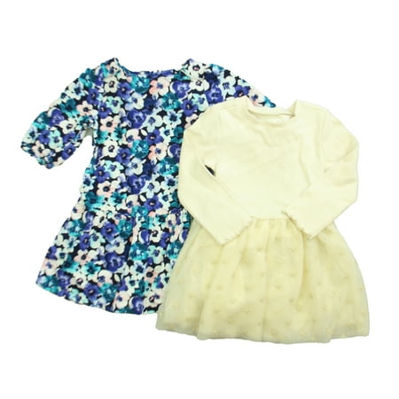 

Pre-owned Gymboree Girls Blue Floral | Ivory Dress size: 18-24 Months