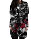 thumbnail image 1 of Vestido estampado de Halloween con bolsillo de cuello redondo y manga larga informal para mujer Fridja  yut1412, 1 of 5