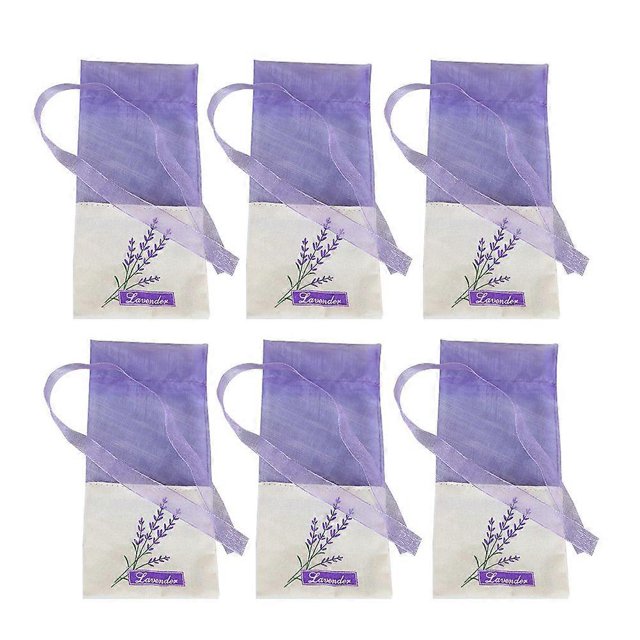 6pcs Empty Sachets Bag Flower Printing Fragrance Lavender Sachet Bag Purse (New Style)
