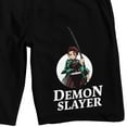 thumbnail image 2 of Demon Slayer Tanjiro Men's Black Sleep Pajama Shorts-3XL, 2 of 4
