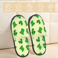 thumbnail image 2 of Balery St. Patrick's Day Pantuflas de Casa de Felpa Silenciosas con Diseño Estampado, Zapatillas Cómodas Antideslizantes de Algodón para Interior-Large, 2 of 8