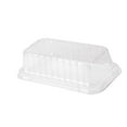 2 lb. Aluminum Foil Loaf Pan w/ Clear High Dome Lid 25/Pk Disposable