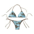 thumbnail image 2 of Bikini para mujer set cómodo superior e inferior para los salones de clubes de vacaciones en la playa spas Azul, 2 of 10