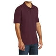 thumbnail image 4 of Yellow Rooster Men's Core Blend Jersey Knit Polo Athletic Maroon XL, 4 of 6