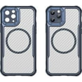 thumbnail image 3 of Case for iPhone 11 Pro Max,Full-Body Rugged Carbon Fibre Protective Clear Back Hybrid Magnetic with Wireless Charge Shockproof Protector Phone Case for iPhone 11 Pro Max,6.5 inch 2019 (Blue), 3 of 18