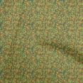 thumbnail image 1 of oneOone Coton Popeline Sergé Moutarde Foncée Tissu Robe Floral Tissu Tissu Imprimé par la Cour 56 Pouces de Large, 1 of 5