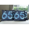 thumbnail image 6 of Ambesonne Modern Throw Pillow Cover 4 Pack, Numbers, 24", Dark Blue Pale Blue, 6 of 7