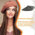thumbnail image 4 of QJUHUNG Women Beret Korean Style Polyester Artist Hat Autumn Winter Beautiful Caps Breathable Headwear Party Apparel Stylish Clothing, 4 of 6