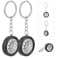 thumbnail image 2 of Miangastore 2pcs Auto Keychains Car Wheel Key Chain Rings Cool Automotive Key Pendant Decorations, 2 of 8