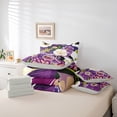 thumbnail image 6 of Manfei Teens Chic Purple Flowers 7-Piece Bedding Comforter Set,Vintage Aesthetic King Bedding Sets,Retro Floral Blossom Ultra Soft Bed Sheets,Ultra Soft Home Decor,Reversible, 6 of 8
