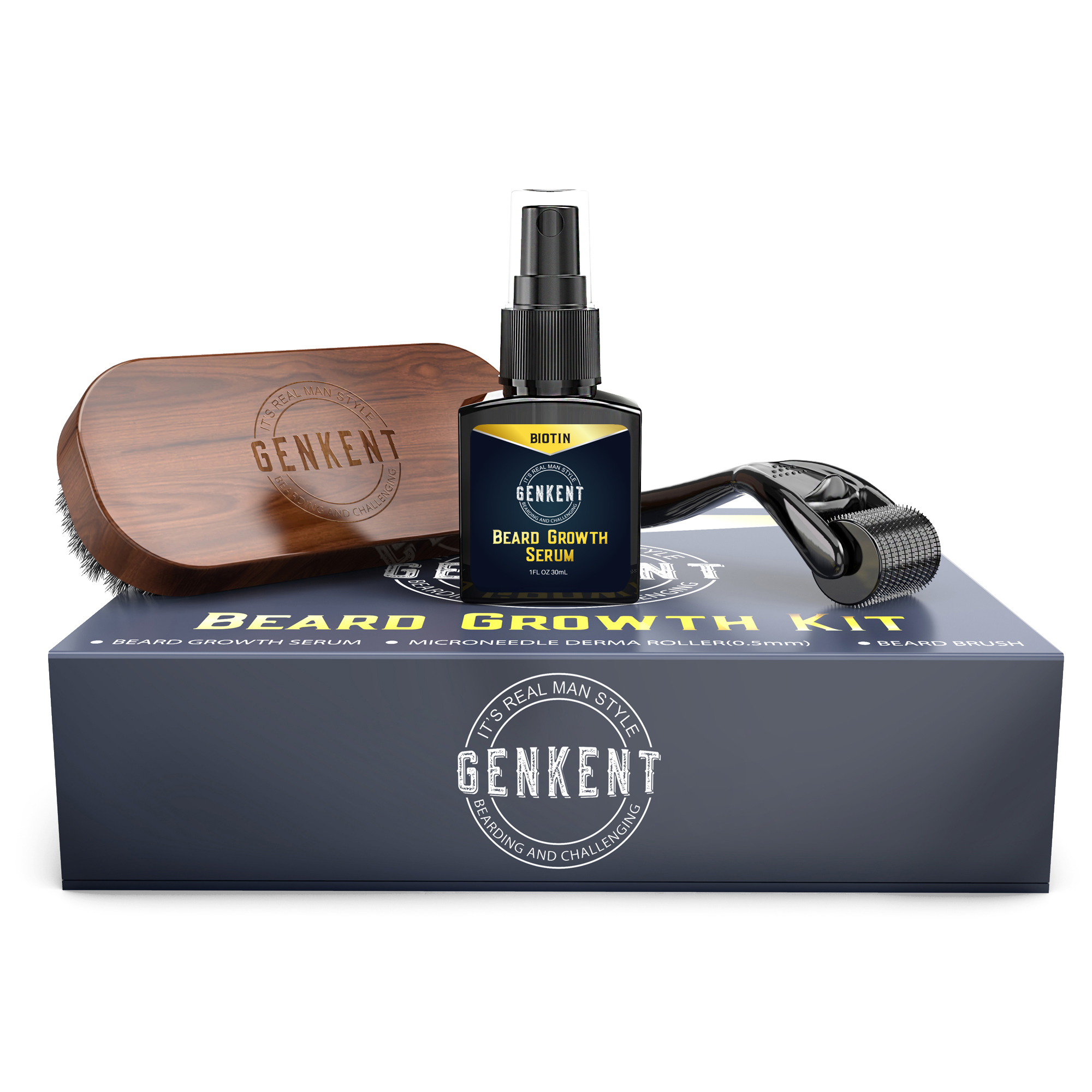 GENKENT Beard Growth Kit Beard Grooming Kit for Men Beard Grooming Oil