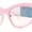 Pink - Pink Mirror, variant on Oversized Sporty Wrap Color Mirror Trendy Thick Plastic Sunglasses Orange Mirror