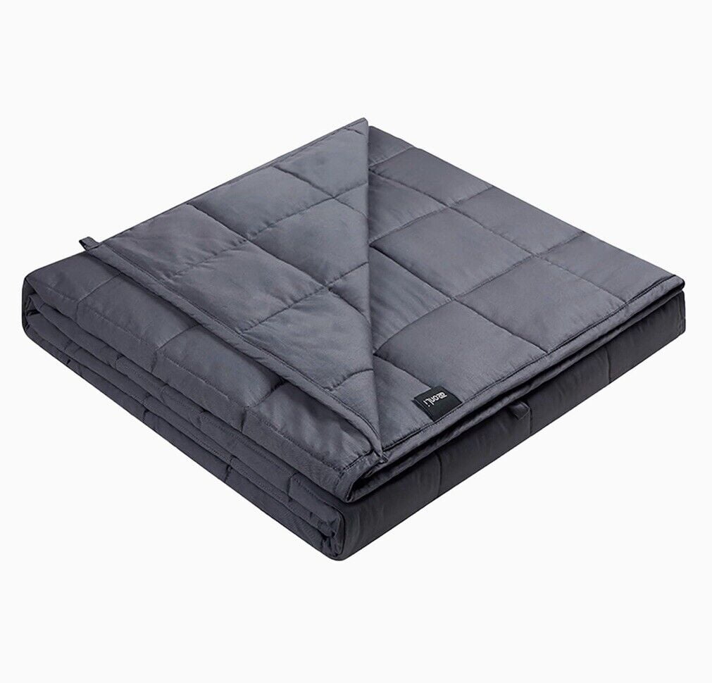 ZonLi 100 Cotton Cooling Weighted Blanket 20 LBS 60" X 80", Fits up to