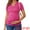 Hot Pink, variant on Women's Ruched Wrap V Neck Maternity Blouse XXL Hot Pink