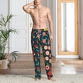 thumbnail image 5 of Vsdgher Berries and Flowers Print Mens Pajama Pants Sleep & Lounge Pants, PJ Bottoms With elastic waistb and Pockets, 5 of 5