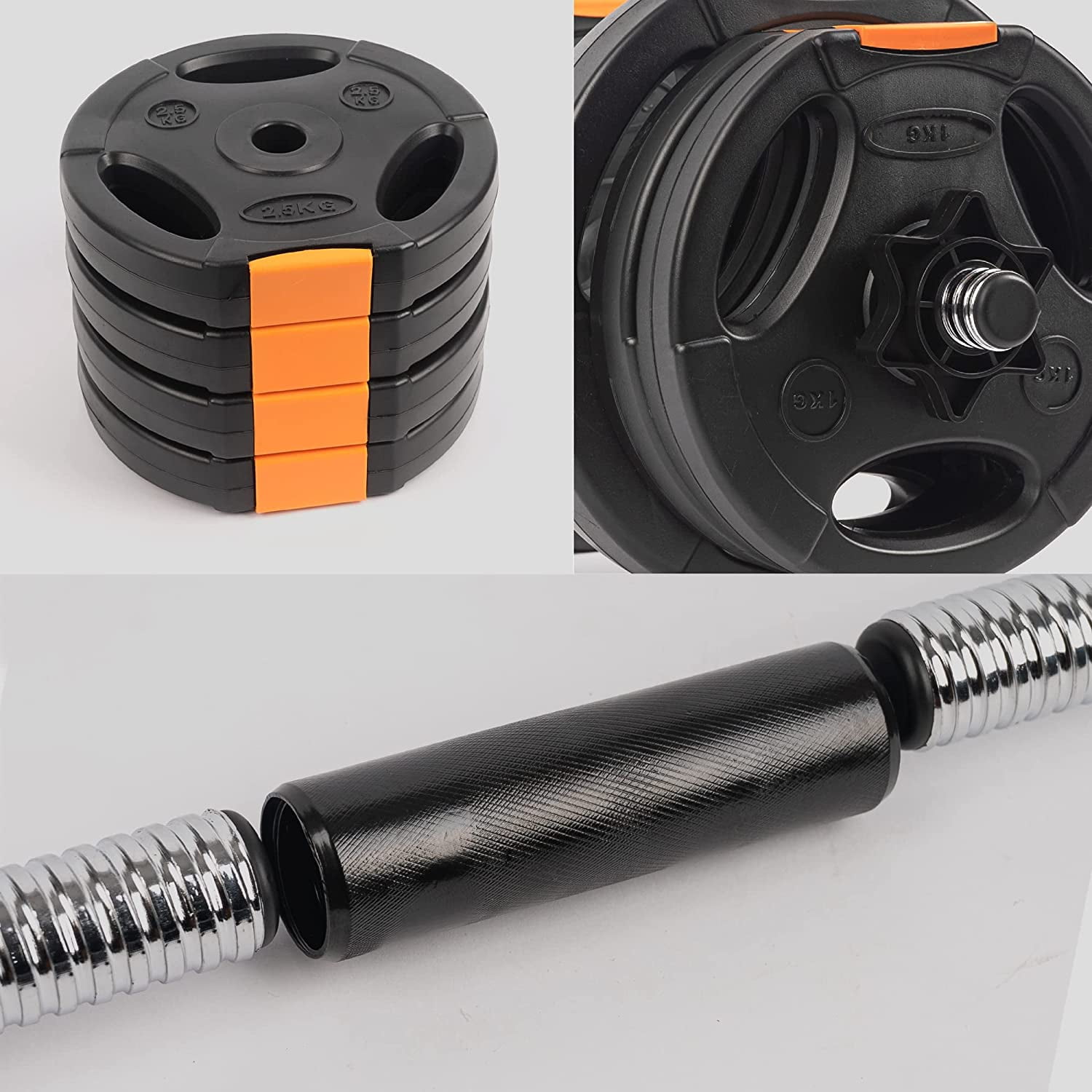 Adjustable Dumbbell Set with Barbell Conversion for Home Gym Strength Training