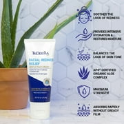 TriDerma Facial Redness Relief Cream Helps Calm Red, Irritated or Sensitive Skin and Rosacea Flare Ups, Fragrance Free 2.2 oz
