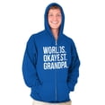 thumbnail image 5 of Worlds Okayest Grandpa Funny Zip Hoodie Sweatshirt Men Brisco Brands X, 5 of 5