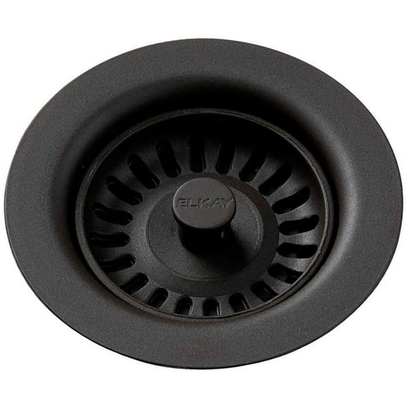 Elkay LKQS35MC Polymer Drain Fitting with Removable Basket Strainer & Rubber Stopper - Mocha